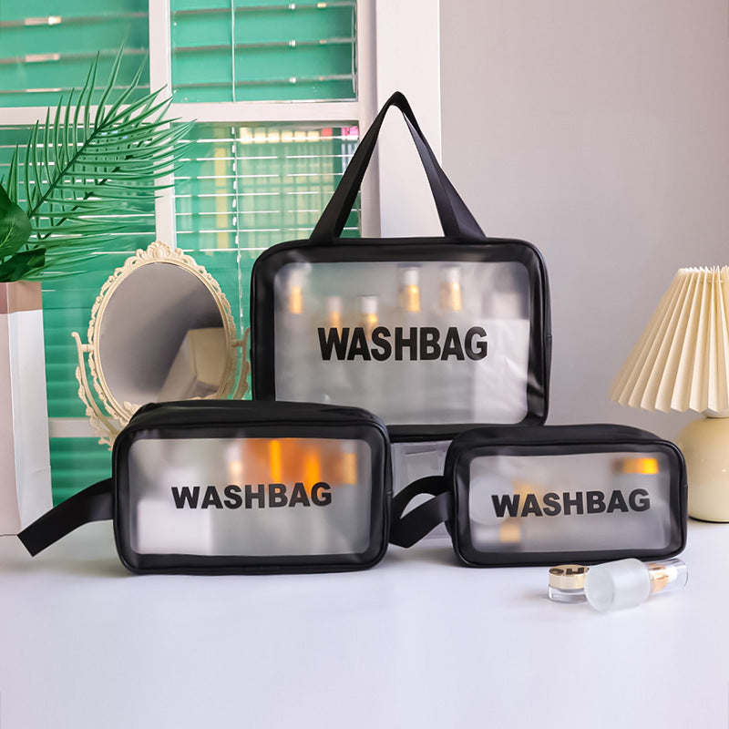 Wash storage bag Premium waterproof single-layer cosmetic bag Portable large-capacity transparent travel cosmetic storage bag