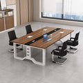 Conference table - modern minimalist small meeting room table and chair set - rectangular bench table - workstation desk