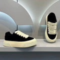 Men's 2026 new summer breathable casual skate shoes - unique design, chunky sole, height increasing, non-slip, wear-resistant, trendy black sneakers