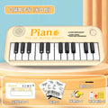 children's electronic keyboard, 24-key multifunctional wood grain design, toy for boys and girls, beginner baby educational electric piano