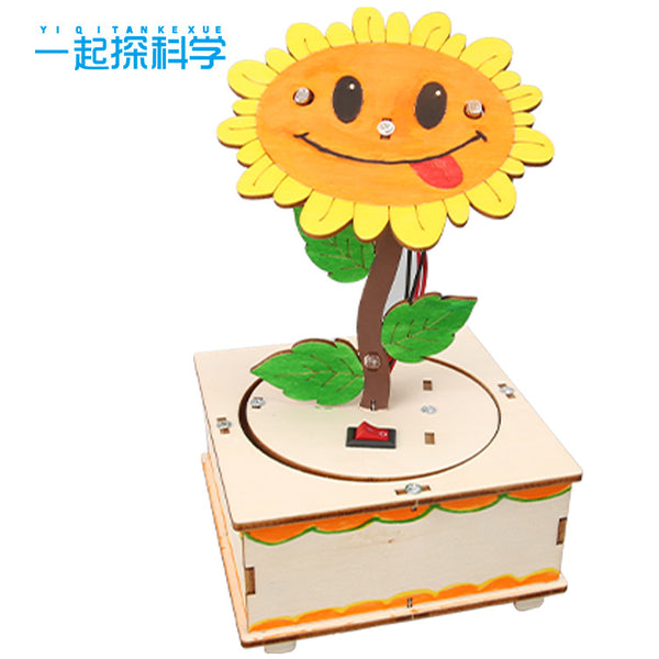 Technology small production DIY handmade light chasing sunflower children's physical science experiment students assemble circuit toys
