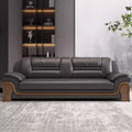 Office sofa business casual living room hall hotel reception casual area genuine leather coffee table reception office combination