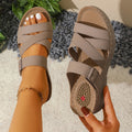 new arrival: plus size wedge heel platform slides - women's casual peep-toe thong sandals for cross-border e-commerce