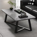 Coffee tableaccessible luxury imitation rock slab thickened steel frame for homesimple living room coffee table table modern casual small apartment tea table