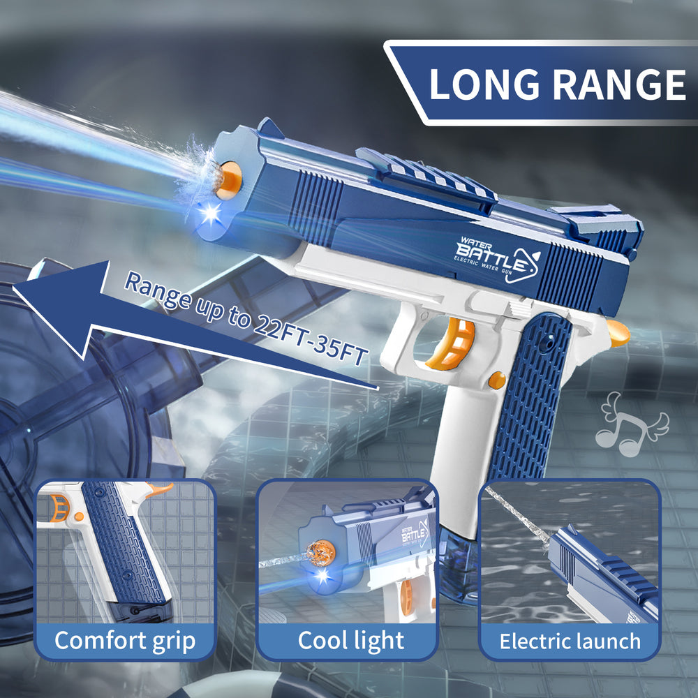 new product summer fully automatic electric desert eagle water gun with light continuous charging 1911 water toy