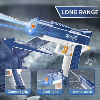 new product summer fully automatic electric desert eagle water gun with light continuous charging 1911 water toy