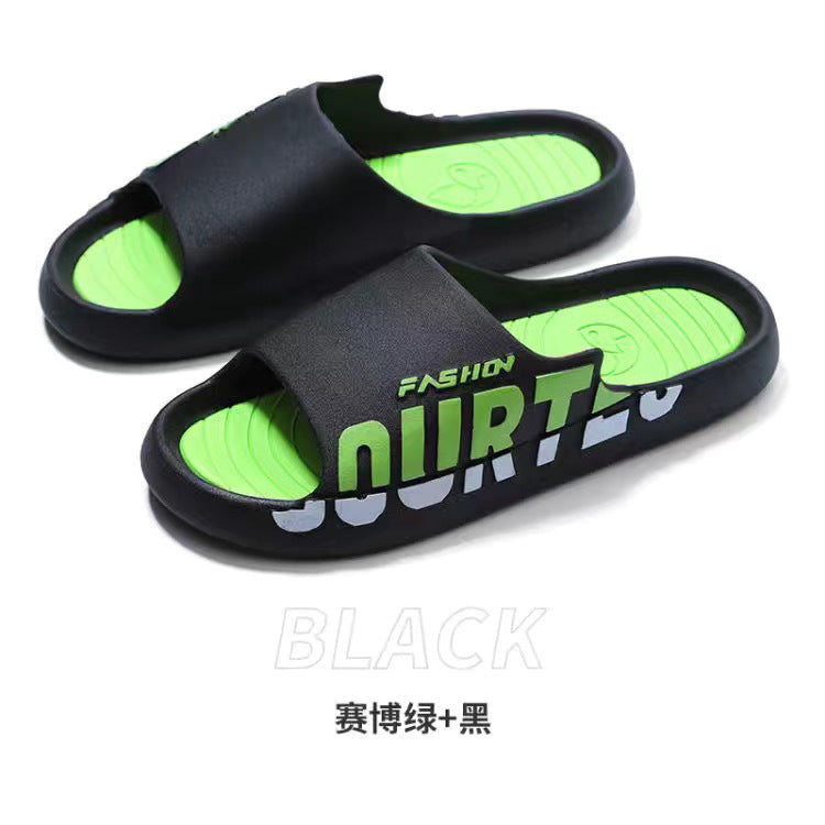 Men's summer slippers - trendy thick-soled indoor/outdoor slides - comfortable & stylish