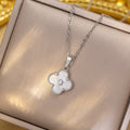 X-01-123 [titanium steel chain copper inlaid zirconium pendant]