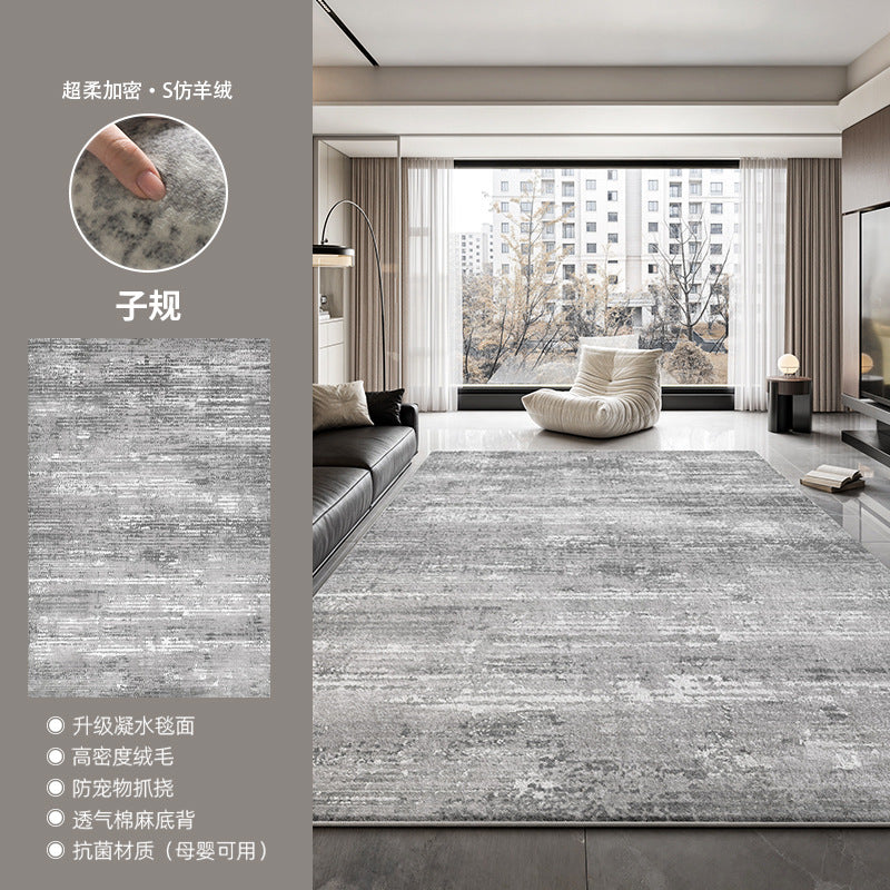 Distributed carpet living room new style gray no-wash wipeable light luxury high-end modern simple bedroom no-maintenance waterproof