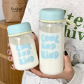 Letter small round cap blue 600ml