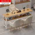 [single table] 120cm fir color + white frame