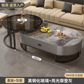 Rock slab coffee table living room for homeaccessible luxury modern tea table new arrival oval classy small apartment coffee table