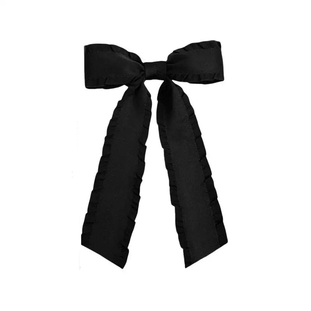 Wholesale large bow ribbon hair clips - european & american cross-border jewelry - women's exaggerated fashionable elegant lace ruffle hair accessories