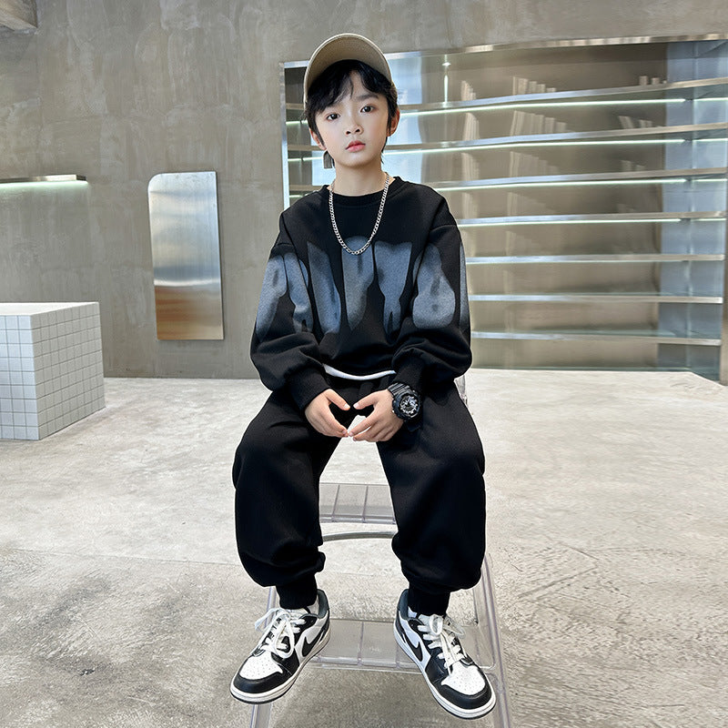 Boys' tracksuit set - stylish sweatshirt for mid-to-large children, spring/autumn  new collection, cool and trendy casual fashion brand for boys