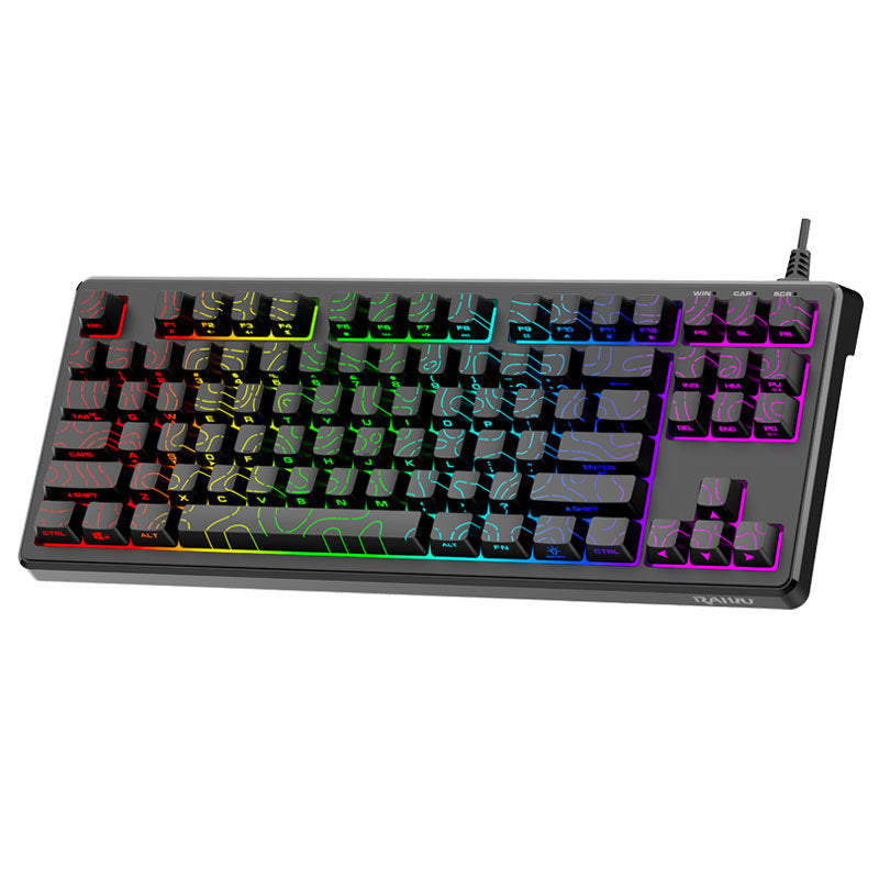 Leikui dg87 wired keyboard: stylish mechanical feel, rgb backlit, profiled keycaps – perfect for office and gaming