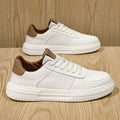 Men's white casual shoes 2025 new winter breathable trendy versatile men's leather casual shoes men's white shoes athletic sneakers