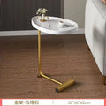 White marble color concave surface [gold frame]