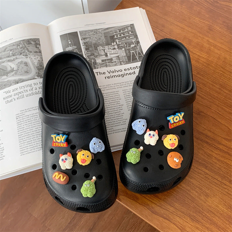 Eva clogs women's summer fun thick sole cute outdoor wear soft sole lightweight beach anti-slip sandals slippers women cartoon
