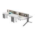 Modern office desk, staff slot, double four-person slot, perforated board, hanging board, storage screen, table and chair combination, commercial office