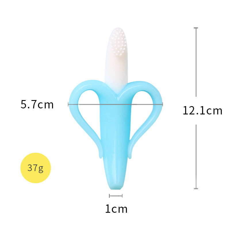 Banana Silicone Toothpaste Baby Toothbrush Suction Cup Silicone Bite Glue Banana Toothpaste Food Grade Bite Le Teeth Grinder