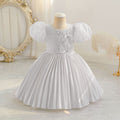 Export children's dress satin classy performance dress girl's evening party princess dress kid dress