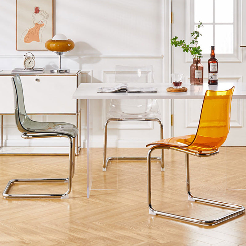 Exportcasual transparent chair designer acrylic toas dining chair for homepopular creative back dining table chair