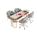 New arrivalpopular nail art table and chair suit single double light luxury vacuum cleaner makeup nail art shop manicure table imitation marble
