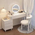 Yisilunno cream style dressing table modern casual storage cabinet bedside table all-in-one desk retractable makeup table