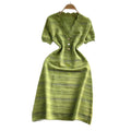 Chic and stunning green dress for women,  summer new arrival, french high-end elegant socialite chanel-inspired knitted dress