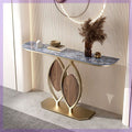 Gold frame: african blue jade glossy rock slab