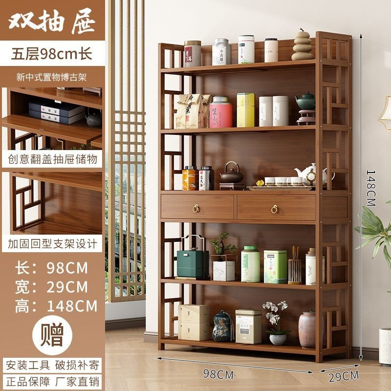 Tea rack, tea cabinet, storage rack, bogu rack, small tea set rack, storage cabinet, tea display cabinet, tea room duobao pavilion