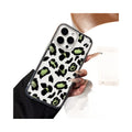 Suitable for iphone 17 pro max mint green leopard print phone case, apple 16 niche high-end 15 drop-proof hard case