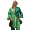 African cross-border sourcing:  new print two-tone top and pants casual set - basic women's clothing clearance