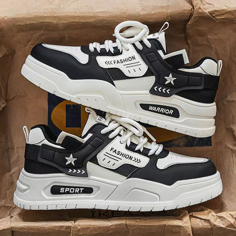 Men's sneakers: white canvas shoes, spring 2026 new arrivals, trendy and versatile casual athletic shoes, chunky sole student streetwear