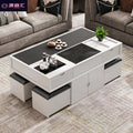 Multifunctional living room marble coffee table tea table all-in-one modern casualaccessible luxury balcony coffee table office kung fu tea table