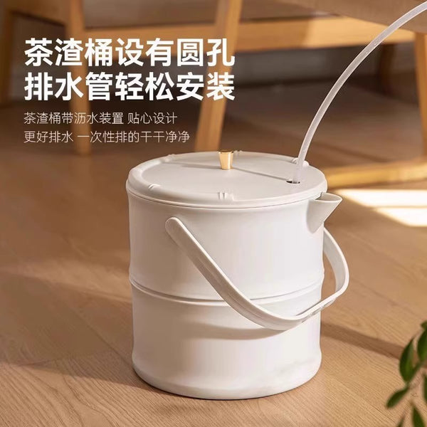 Tea set accessories Household tea filter trash can Tea bucket Tea tray Wastewater bucket Dry and wet separation Tea residue bucket Storage water