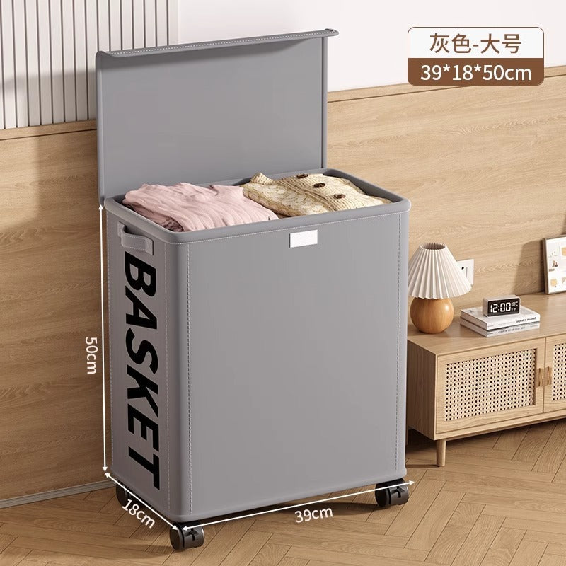 Clothes toys with wheels storage box large capacity oversized flip foldable storage basket clothing quilt sorting box