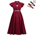 D3365  fashionexport summer new arrivalelegantol suit collar medium long double breasted african dress