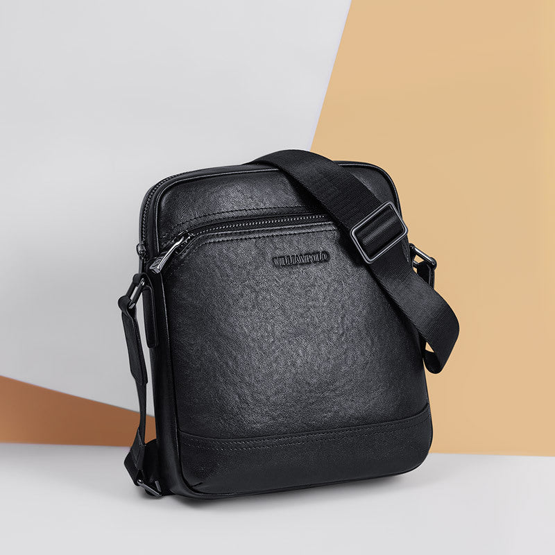 Emperor Paul leather men's messenger bag casual shoulder bag simple commuter small backpack trendy men's bag wholesale