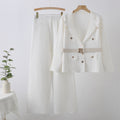 new european and american fashionable and elegant herringbone jacquard knitted export two-piece knit set dress
