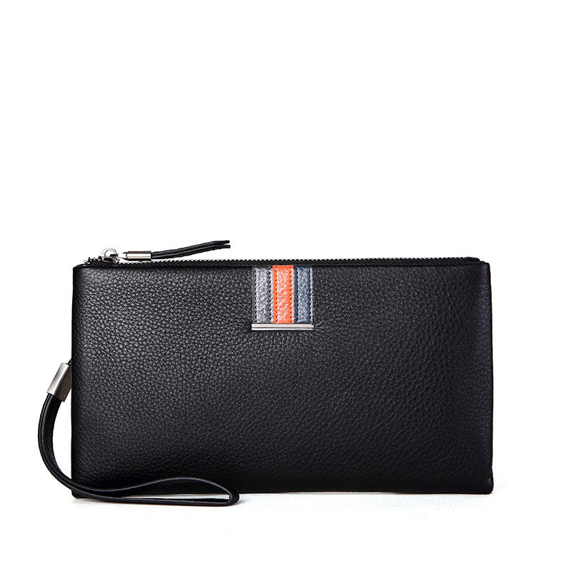 New men's genuine leather clutch bag, clutch bag, cowhide business envelope bag, intelligent anti-theft and anti-lost clutch bag, men's portable.