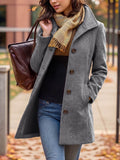 Fashionfall and winter style women's outwear herringbone pattern large lapel single breasted flap pocket pants design slimming lookwoolen coat supply