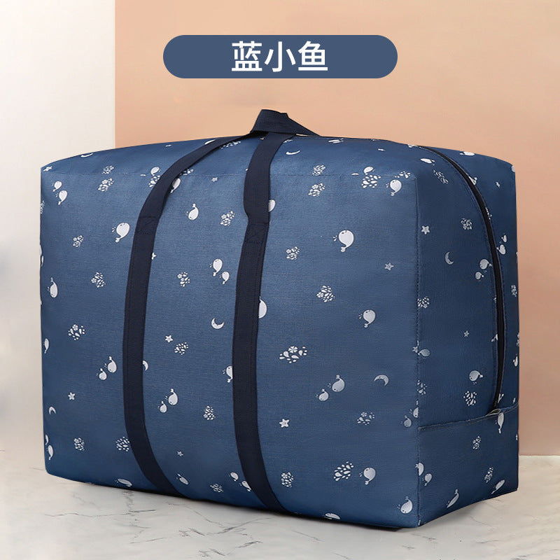 Oxford cloth quilt bag, clothes storage bag, student moving duffel bag with zipper, dust-proof packing bag wholesale.