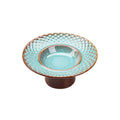 Vintage creative personalized ceramic high-footed plate - stylish stone texture dessert, pastry, and soup serving dish for restaurants and hotels