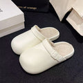 Detachable cotton slippers for women, cute new arrival home heattechthick sole non-slipoutwear, shit-feeling toe-cap stuffed cotton shoes