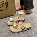 2025 new cute cartoon soft sole versatile closed-toe slippers women's fairy style outdoor wear cloud-like comfort sandals wholesale