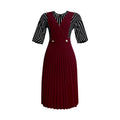supply fake two-piece set pleated dressloose waist casual african plus size women's pleated skirt