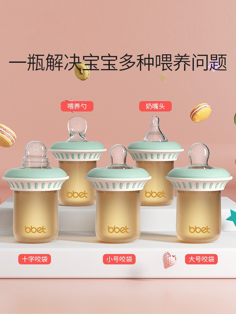 Baohui baby squeeze rice paste spoon bottle baby feeder bite bag fruit food supplement oem foreign trade