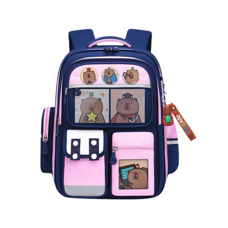 Kapibara new primary school bag, men's and women's 1-3-6 grades, light spine protection, large-capacity children's backpack