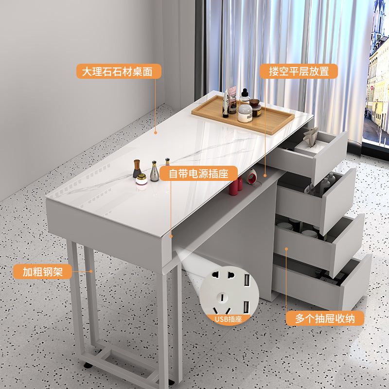 Cream style manicure table and chair set Japanese single double manicure light luxury Internet celebrities ins manicure shop manicure table